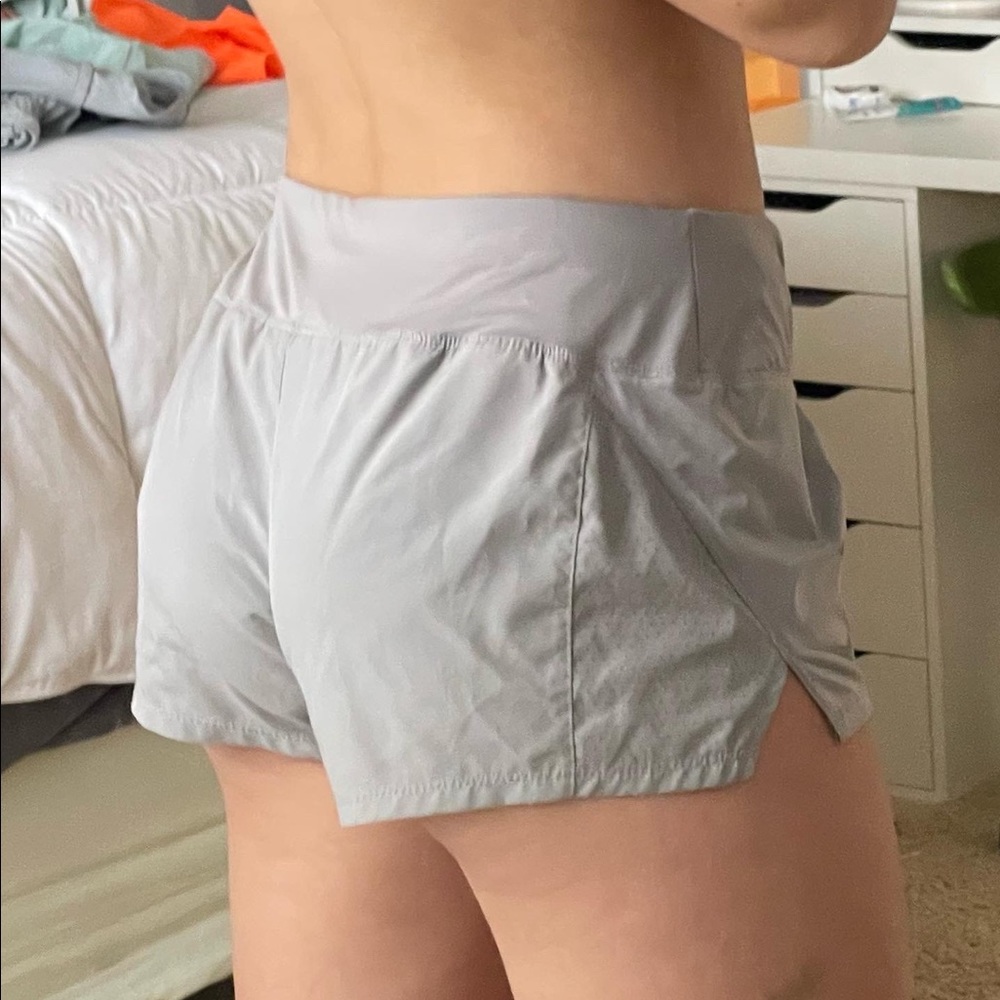 Gray nike running shorts